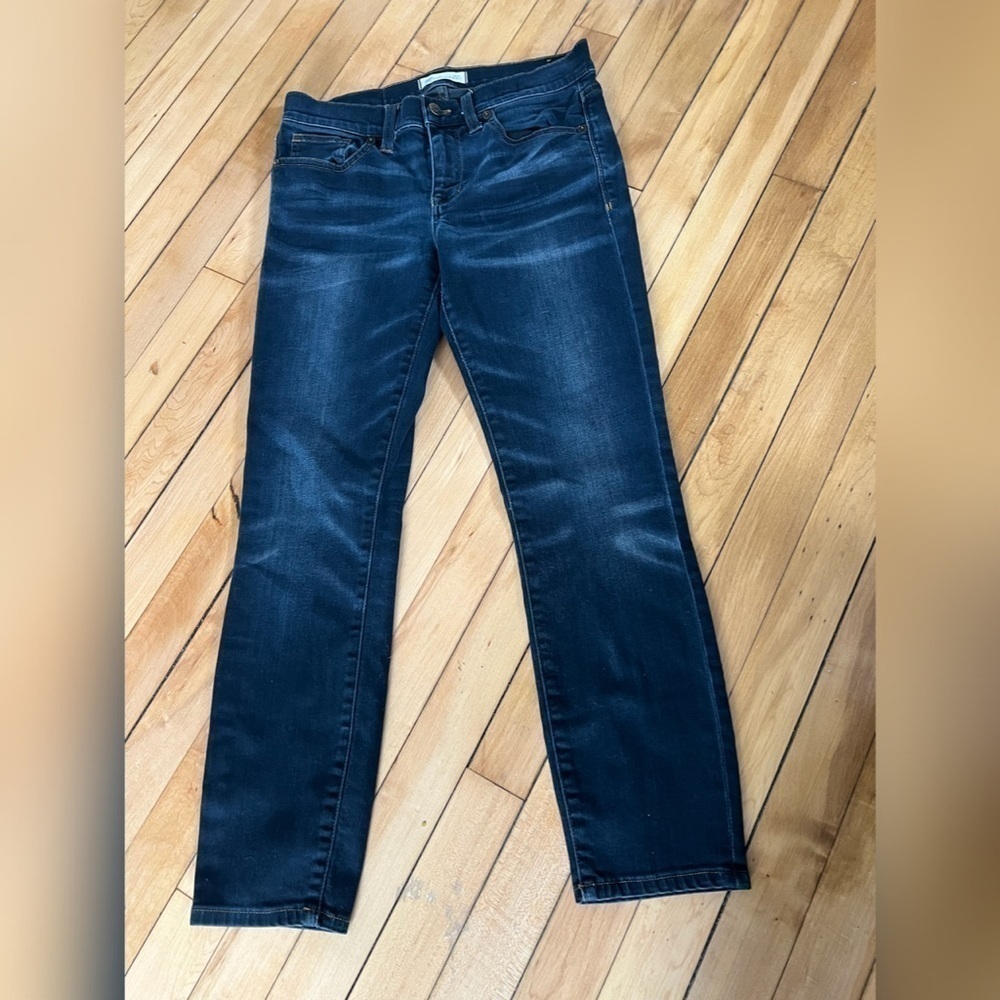 Madewell dark wash skinny skinny crop jeans‎